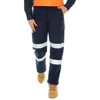 Pantalon de travail cargo unisexe en coton extensible ignifuge avec bandes réfléchissantes – Vente en gros
