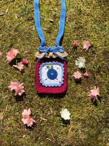 Bolso Mini de Lana Tejido a Mano al por Mayor para Dama, Portátil, con Cierre Abierto y Decoración Floral para Teléfono Móvil y Paquetes Pequeños - Product Image 6
