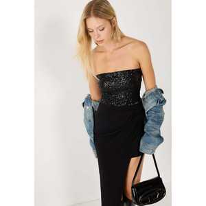 Bustier sin tirantes con lentejuelas - Product Image 1