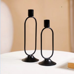 Custom made <b>Candle</b> <b>Holder</b> <b>Black</b> Colored <b>Candle</b> Stand Eco friendly Lighting Home Decor Home Villa <b>Metal</b> <b>Candle</b> <b>Holder</b> - Product Image 4