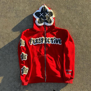 Chaqueta Y2K para Parejas, Sudadera con Capucha y Cremallera, Estampado Vintage, Moda Callejera, Jersey de Gran Tamaño Unisex - Product Image 1