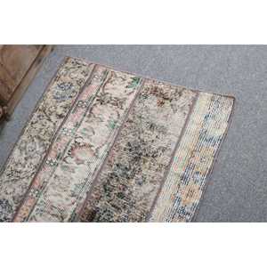 Tapis turc vintage, tapis de 2,3 x 2,5 pieds, petit tapis persan brun - Product Image 5