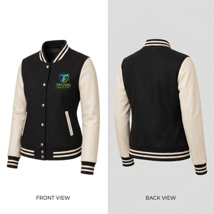 Chaqueta Varsity para Mujer, Diseño 2026, Cómoda, Transpirable, de Secado Rápido, con Logotipo Personalizado Tejido, Superventas - Product Image 4