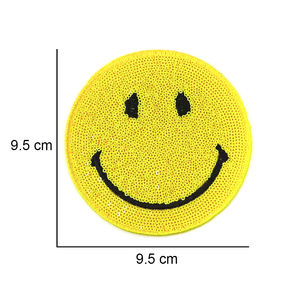 3D Plastic PVC Canvas Sequin Round Hat <b>Sew</b> on Patch Glitter Embroidery <b>Badge</b> for Home Textiles & Bags - Product Image 5