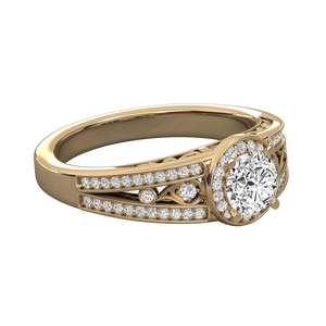 Anillo de Diamantes Solitario de Oro de 9K para Mujer, Elegante Anillo de Diamantes Solitario para Mujer - Product Image 2