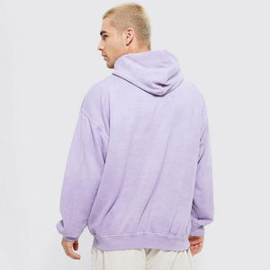 Personnalisable Hommes Poids Lourd Surdimensionné Distressed Hoodie Sun-Faded Acid Wash Pullover Vintage Print Made Fleece Terry - Product Image 5