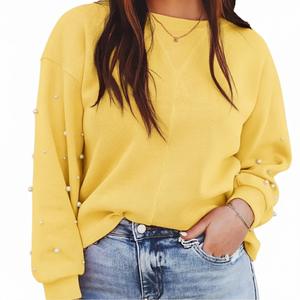 <b>Women</b> Casual Autumn/Winter <b>Long</b> Regular Knitted Pullover <b>Sweatshirt</b> Polyester/Cotton Solid Printed Embroidery Anti-Shrink - Product Image 5