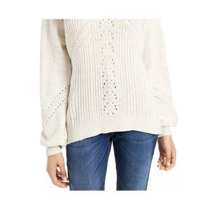 Cardigan da donna American Rag, casual, con maniche a palloncino, bianco, traspirante, stile coreano, per l'inverno e le vacanze al mare, taglia L. - Product Image 3