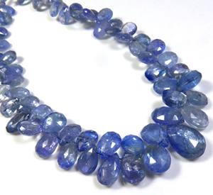 Tanzanite สีฟ้าธรรมชาติคุณภาพสูง6.5-13มม. 9 "ลูกแพร์ลูกปัดแบบเหลี่ยมเพชรพลอยอัญมณีหลวมสำหรับเครื่องประดับที่ได้รับแรงบันดาลใจจากชาวแอฟริกันแทนซาไนต์ - Product Image 2