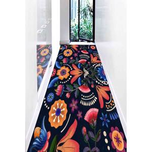 พรมลายดอกไม้แบบนามธรรม, พรมลายดอกไม้สีฟ้า, พรมลายดอกไม้, พรมปูพื้น, พรมทางเดิน, พรมขนนุ่ม - Product Image 3