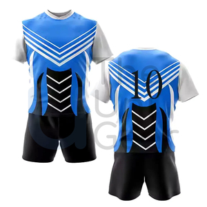 Nouveaux ensembles de maillots de rugby en gros, design moderne, haute qualité, 100% polyester, personnalisables, maillots et shorts pour hommes et femmes, séchage rapide - Product Image 3