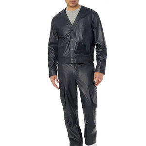 Pantalones Avirex de cuero ligeros para hombre al por mayor, hechos en la mejor calidad, pantalones Avirex de cuero para hombre - Product Image 6