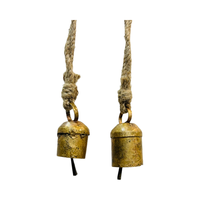 Campana de vaca colgante moderna de hierro chapada en plata antigua, premium, hecha a mano, religiosa, tradicional, para decoración del hogar y ganado, fundida a presión.