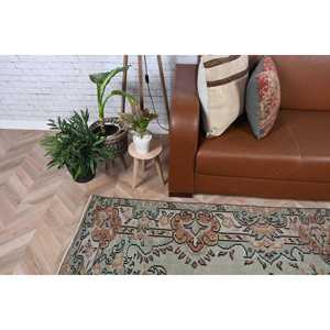 Turkish Vintage Large Rug 5.7x8.9 ft, <b>Brown</b> Moroccan Rug <b>Wool</b> - Product Image 3