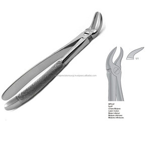 Forceps d'extraction dentaire manuel ergonomique World Precision Surgical WPS-87 Fig 87 pour molaires inférieures, en acier inoxydable chirurgical - Product Image 2