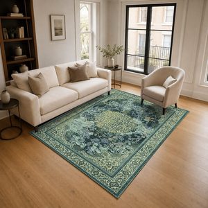 <b>RUGS</b> DEPOT LXDP-0066 Wholesale Green Sage Minimalist Designer Digital Printed Machine Washable Chenille Area <b>Rug</b> <b>Non</b> <b>Slip</b> - Product Image 2