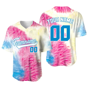 Nueva camiseta de béisbol corta personalizable para mujer, ropa de softball americana cosida en azul bebé económica - Product Image 4