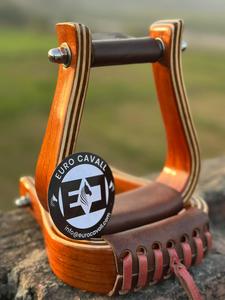 Estribo de Madera de Estilo Occidental de Alta Calidad Euro Cavall Industries ECI-WSW-004 con Revestimiento de Goma de Madera Oscura, Diseño OEM Personalizado - Product Image 4