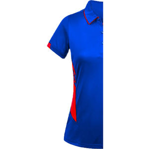 Chemise pour femme en coton respirant et écologique de style anglais à manches courtes avec logo personnalisé en relief sur le devant et tissage tricoté - Product Image 6