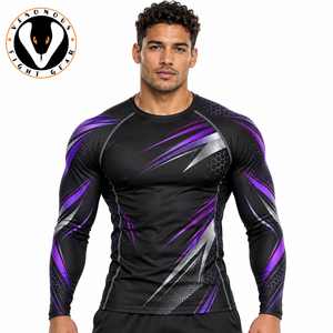 Rashguard pour homme, antibactérien, séchage rapide, écologique, respirant, tissu extensible, style athlétique, mouvements flexibles - Product Image 1