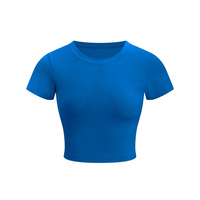 Camiseta Corta para Mujer, Superventas, Corte Holgado, 100% Algodón, Estilo Casual Urbano, Secado Rápido, Ecológica, Primavera/Verano