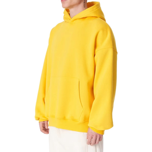Cotton Blended <b>Thick</b> <b>Fleece</b> Drop Shoulder Print Men Hoodies High Quality Cotton Terry Oversize Hoodie Streetwear Winter 340g - Product Image 4