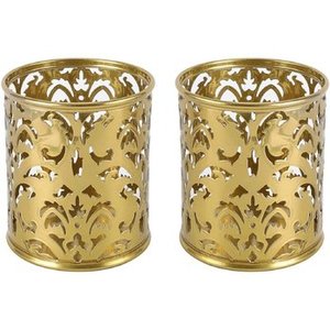 Porte-stylo en métal rond doré personnalisé au design classique Organisateur de bureau fait main pour un rangement élégant - Product Image 3