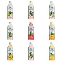Groothandel 500ml PET fles Private Label Pure Aloë Vera sap drank met mango, ananas en watermeloen pulp, natuurlijk uit Vietnam