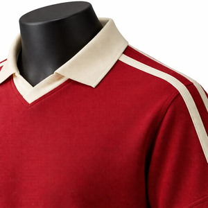 Camiseta Polo Roja Personalizada para Hombre, Cuello en Contraste, Ropa Deportiva Informal para Equipos, Fabricante Mayorista - Product Image 5