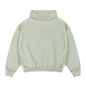 Sudadera con Capucha Extra Grande para Hombre, Gruesa, de Algodón 100%, para Invierno, Color Sólido, Hombros Caídos, Diseño Personalizado de Alta Calidad - Product Image 4