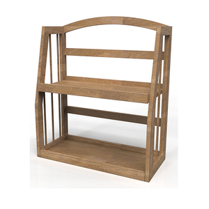 ที่จัดเก็บเครื่องเทศทำจากไม้2ชั้นที่วางเครื่องเทศที่ทำจากแก้วแบบวางซ้อนกันได้ชั้นวางของโลหะทนทาน - Product Image 5