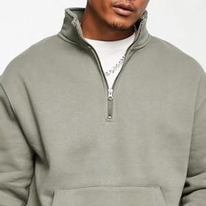 Sweat-shirt demi-zip en fourrure pour femmes chaud polaire Crop Sherpa pull hauts sweats à capuche avec propres conceptions sweats à capuche - Product Image 4