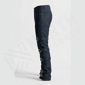 Pantalones Vaqueros de Hombre de Alta Calidad, Diseño Apilado, con Botones y Correa, Estilo Cargo, Ajustados, de Mezclilla, para Pies Anchos, Color Personalizado - Product Image 3
