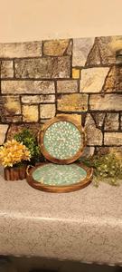 Bandeja Decorativa de Madera MDF con Diseño Esmaltado para Cocina, Cumpleaños, Bautizos, Moderna, Personalizable, Juego de Bandejas para Servir - Product Image 6