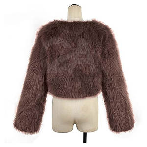 Veste d'hiver courte en fausse fourrure pour femme, prix d'usine, style court, haute qualité, fourrure synthétique, approvisionnement en gros - Product Image 4