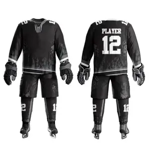 Maillots de hockey personnalisés de haute qualité à bas prix Vêtements de hockey sur glace Chemises et hauts Vêtements de sport Uniformes de hockey sur glace