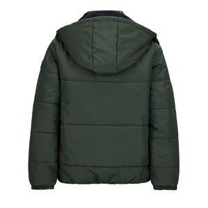 Chaqueta de Invierno de Color Sólido con Cremallera Completa, Acolchada, 100% Poliéster, Casual, de Manga Larga con Capucha - Product Image 2