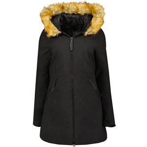 Parka imperméable de luxe pour femme avec capuche, chaude et isolée, en nylon et rembourrage en polyester pour une utilisation en extérieur en automne - Product Image 1