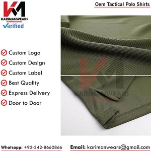 Polo à séchage rapide pour homme - T-shirt tactique à manches courtes en jersey piqué pour les sports actifs et décontractés, respirant - Product Image 4