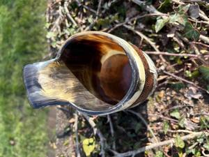 แก้วมักรูปเขาควายธรรมชาติแกะสลักด้วยมือเป็นมิตรต่อสิ่งแวดล้อมอุปกรณ์ดื่มไวน์คริสต์มาสของขวัญจากทั่วโลก - Product Image 3