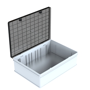 Boîte de distribution en plastique ABS blanc 500x700x225 mm IP65 étanche, boîte de jonction blanche modèle POLI 29 à montage en surface - Product Image 3