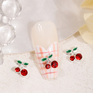 Vente en gros Mignon Accessoires pour Ongles Cerise Nail Art <span class=keywords><strong>Strass</strong></span> Femmes Décorations de Beauté Charme pour Ongles <span class=keywords><strong>Strass</strong></span> en Vrac - Product Image 6
