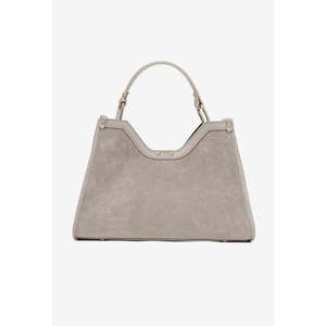 Structured Handbag in Genuine Suede Leather - Made in <b>Italy</b> - Art. 25394 - Product Image 4