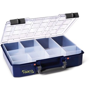 Boîte à outils assortie RAACO CarryLite 80 4x8-9 avec 9 compartiments, bleue, 337x278x80mm - Product Image 1