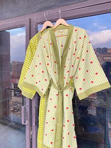 Bata Kimono de Algodón con Estampado de Leopardo, Ropa de Estar Estilo Boho, Bata para Regalo de Aniversario, Bata de Invierno, Bata de Guepardo, Bata de Leopardo - Product Image 4