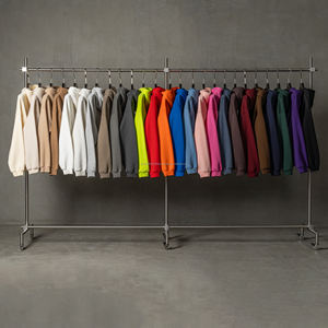 Ensemble sweat-shirt et pantalon de survêtement surdimensionné avec logo personnalisé, impression en relief en coton, ample pour l'hiver, sweat-shirts pour hommes - Product Image 3