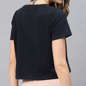 In Wholesale Price Women Crop <b>Top</b> T Shirt Hot Selling <b>Low</b> Moq Women Crop <b>Top</b> T Shirt Customized - Product Image 2