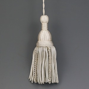 Factory Customized Silver Bullion Tassels Mini Decorative Fringe for Robes and Vestments with Gold Trim Wholesale for <b>Curtains</b> - Product Image 6