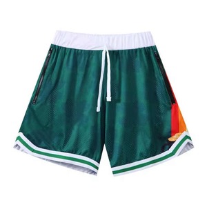Pantalones cortos de malla de baloncesto informales cosidos personalizados, sublimación completa, secado rápido, poliéster/algodón, venta directa de fábrica de verano para hombres - Product Image 5