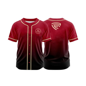 Venta al por mayor de uniformes deportivos para jóvenes camisetas de béisbol de poliéster impresas personalizadas camisetas transpirables de talla grande conjunto de técnica de bordado - Product Image 1